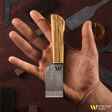 Нож шорный прямой "Дуб" Saddlery Knife Wild Bull tools - Картинка товара