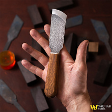 Нож шорный скошенный полукруглый "Дуб" Saddlery Knife - Картинка товара