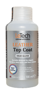 Супер-глянцевый защитный лак для кожи Leather Top Coat High Gloss - Картинка товара